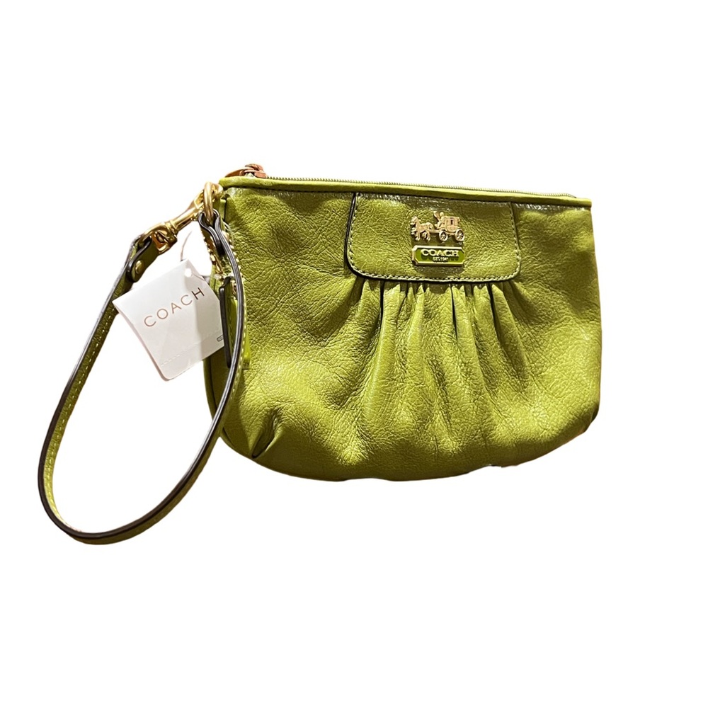 Coach Green Wristlet Clutch